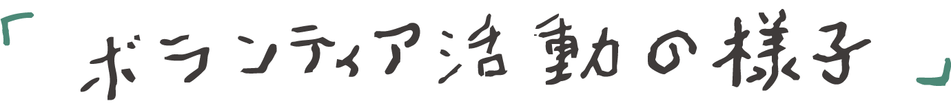 ボランティア活動の様子